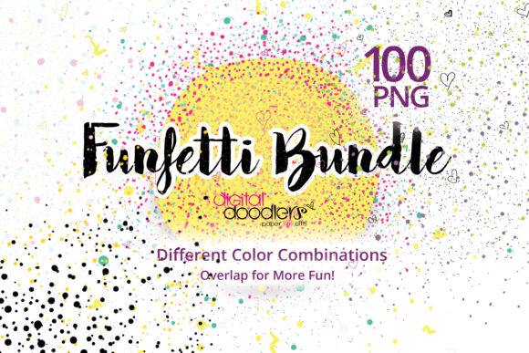 100 Funfetti Confetti PNG Graphics