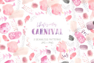 2 Watercolor Carnival Patterns for Illustrations