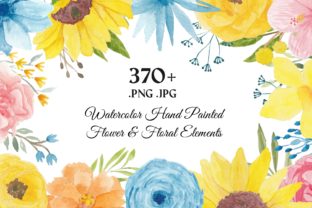373 Flower Floral Watercolor Clip Art and Illustrations