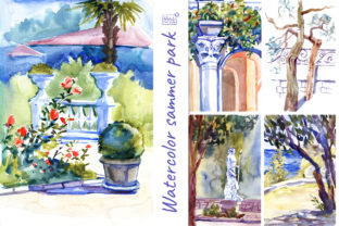 5 Watercolor Summer Landscapes