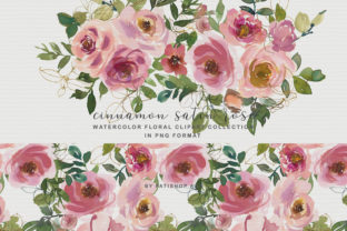 Blush Peach Watercolor Floral Clipart Se Illustrations