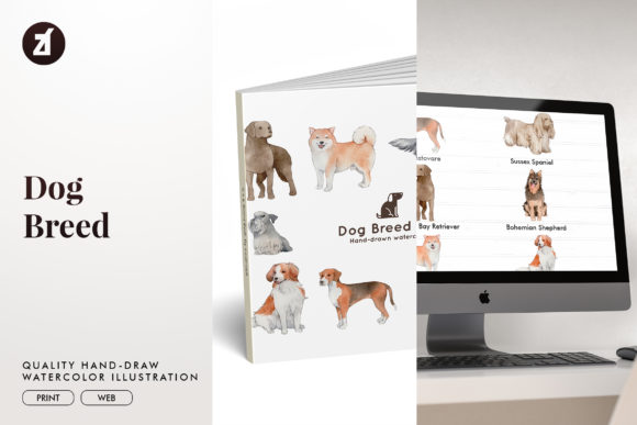 Dog Breed Set 15 Illustrations