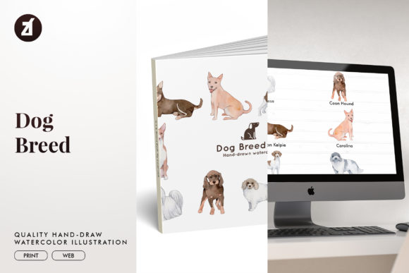 Dog Breed Set 6 Illustrations