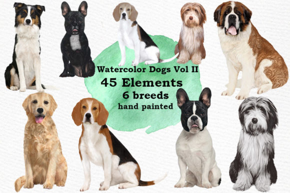 Dogs Clipart Dog Breeds Pet Clipart Illustrations