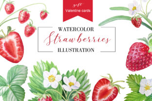Erdbeere Valentinskarten and Illustrations