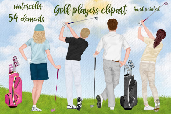 Golf Clipart Golfer Clipart and Illustrations