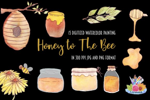 Honey to the Bee Hand Painted Clipart