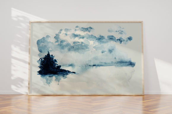 Lake Tree Watercolor Clipart and Freebies