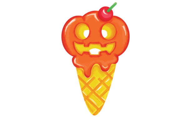 Pumpkin Ice Cream Clipart and Illustrations