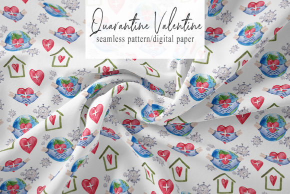 Quarantine Seamless Pattern digital Pape and Illustrations