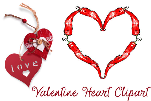 Valentine Pepper Heart Clipart. Love Png