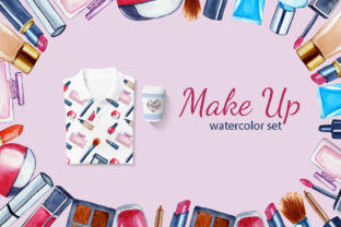 Watercolor Make Up Set and Illustrations