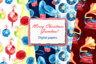 Watercolor Winter Digital Papers and Illustrations